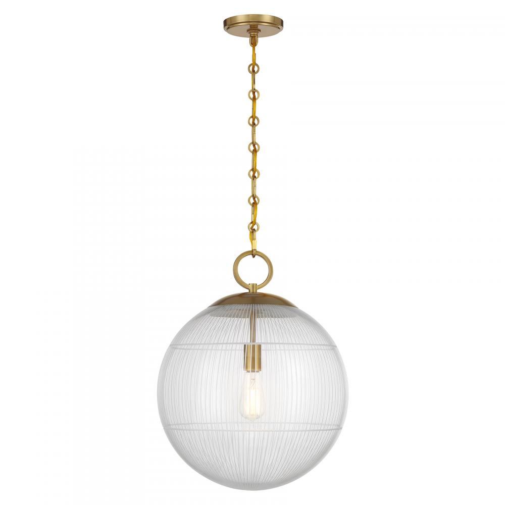 Cabot 1-Light Pendant in Warm Brass