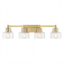 Savoy House 8-1030-4-322 - Dover 4-Light Bathroom Vanity Light in Warm Brass