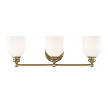  8-6836-3-322 - Melrose 3-Light Bathroom Vanity Light in Warm Brass