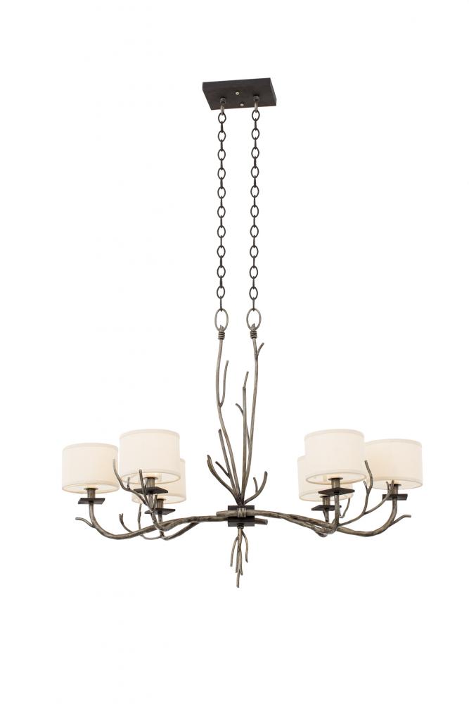 Denali 6 Light Oval Chandelier