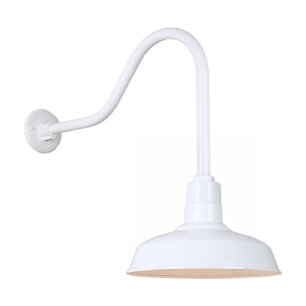 16&#34; Gooseneck Light Warehouse Shade, QSNHL-H Arm