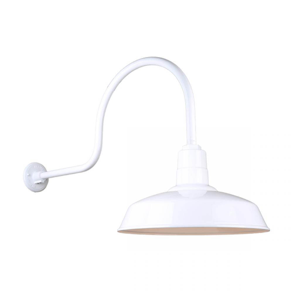 16&#34; Gooseneck Light Warehouse Shade, QSNHL-C Arm