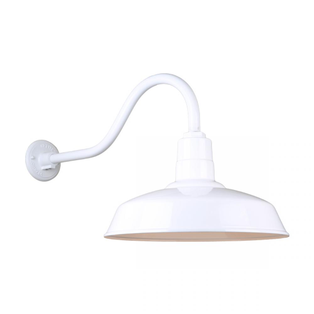 18&#34; Gooseneck Light Warehouse Shade, QSNHL-A Arm