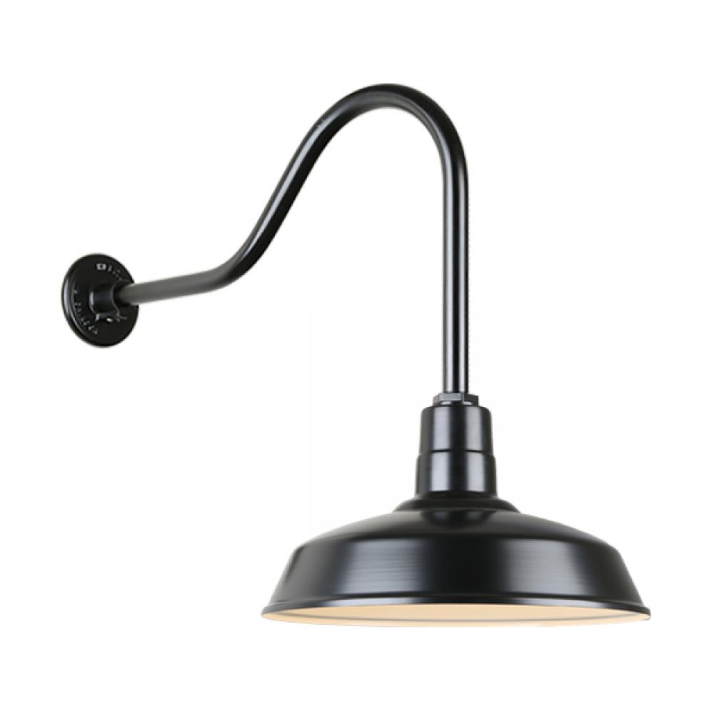 16&#34; Gooseneck Light Warehouse Shade, QSNHL-H Arm