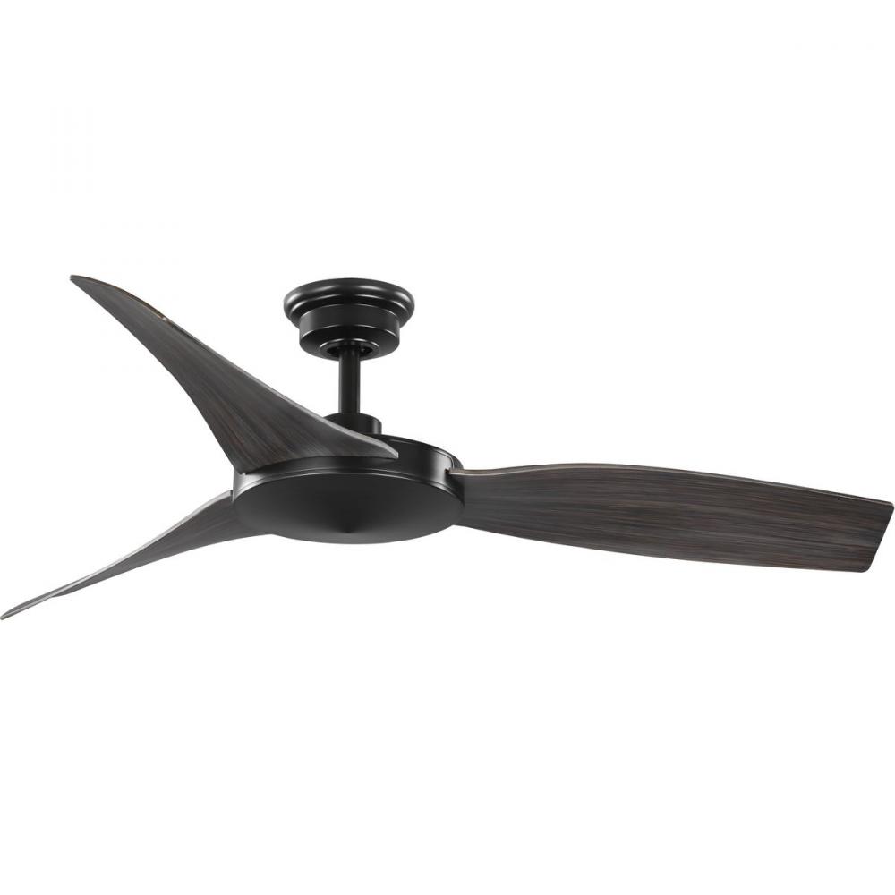 Spicer Collection 54&#34; Three-Blade Antique Black/Matte Black Indoor/Outdoor DC Motor Contemporary