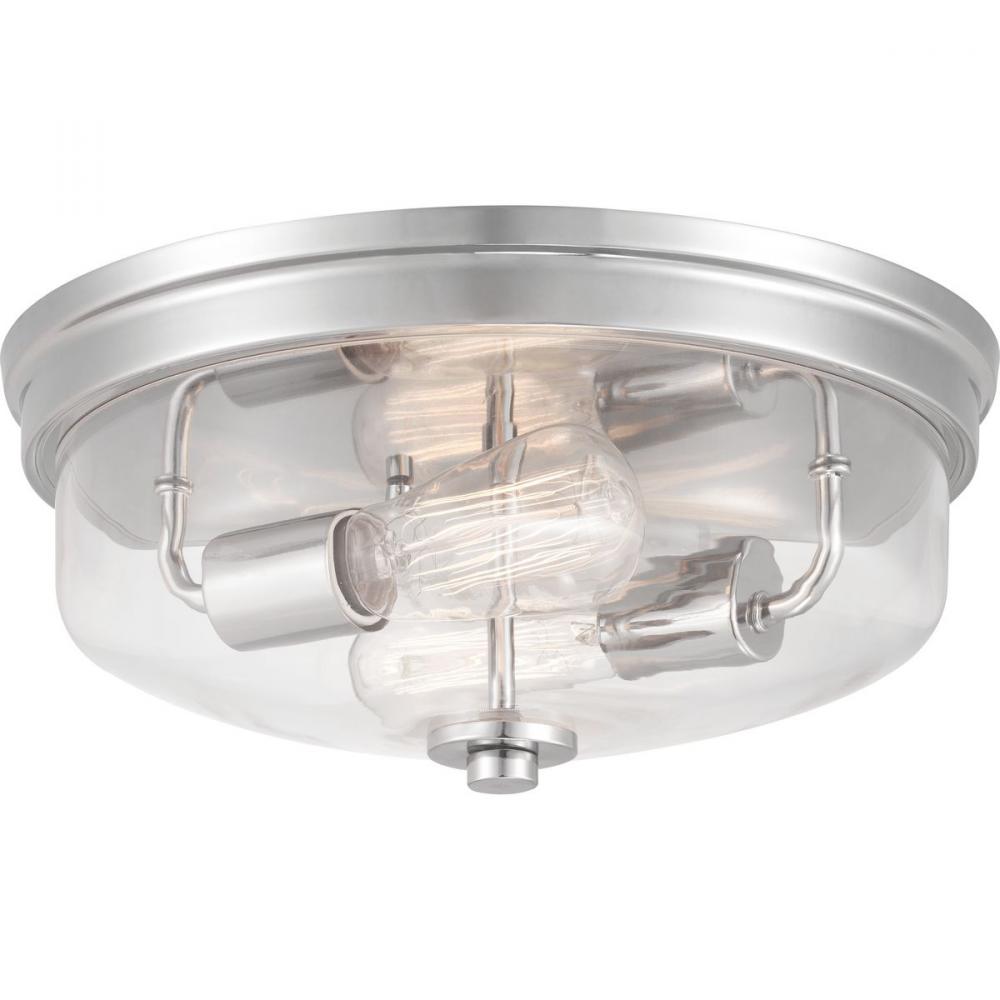 Blakely Collection Two-Light 13-5/8&#34; Flush Mount