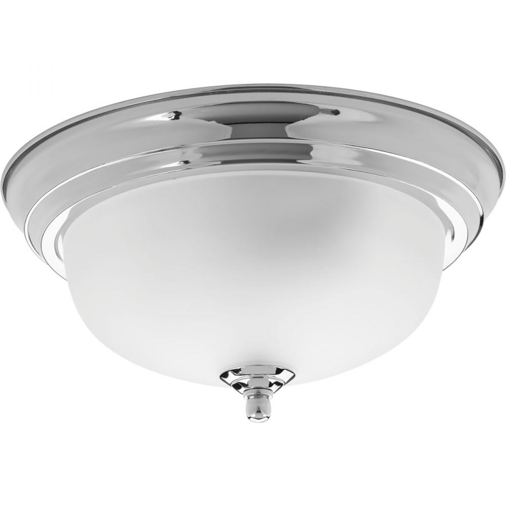 One-Light Dome Glass 11-3/8&#34; Close-to-Ceiling