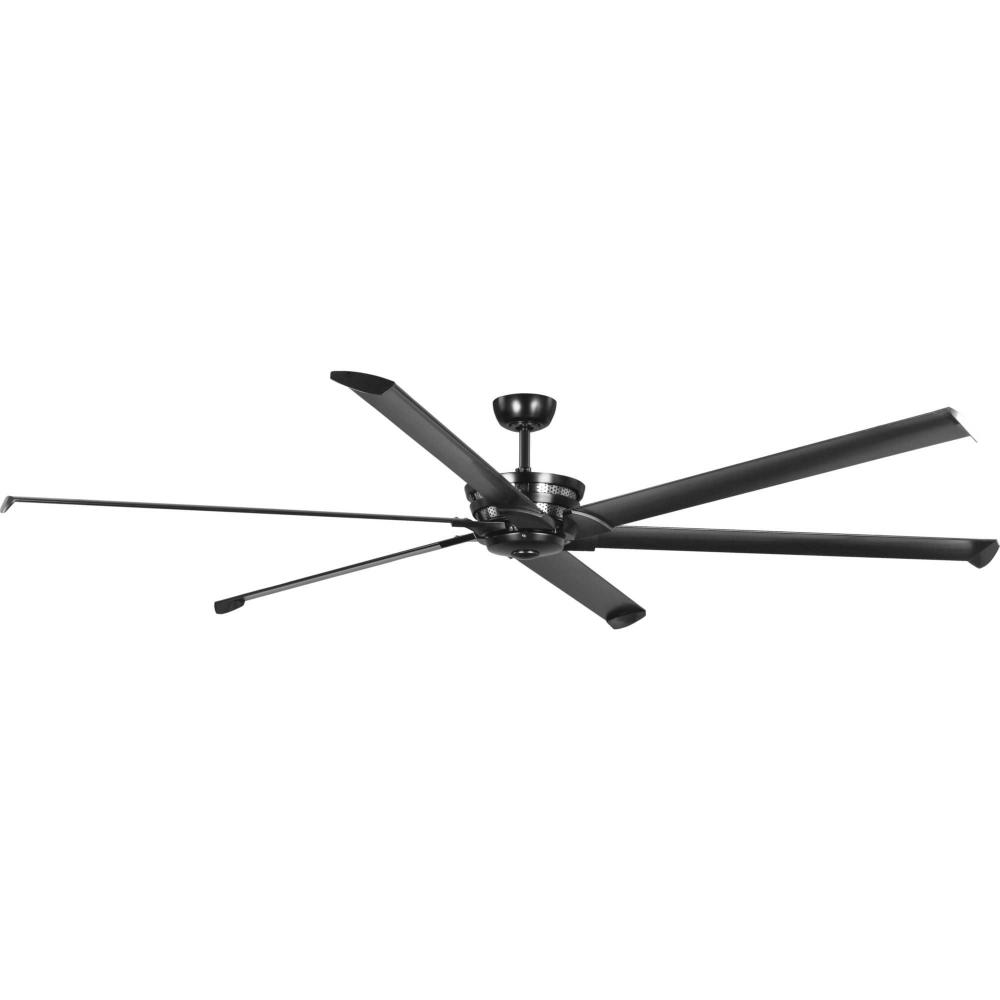 Huff Collection Indoor/Outdoor 96&#34; Six-Blade Black Ceiling Fan