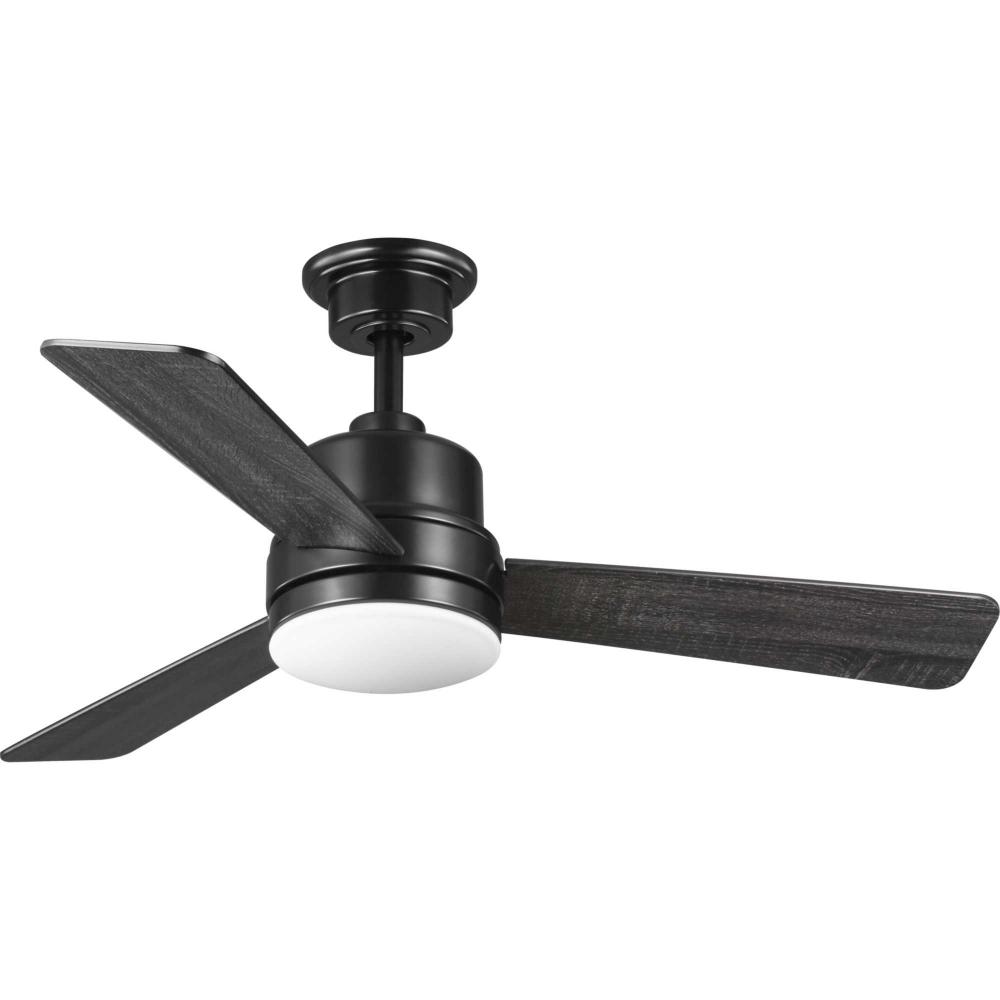 Trevina II Collection 44&#34; Three-Blade Black Ceiling Fan