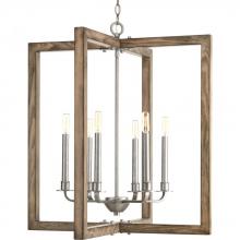 Progress P4761-141 - Turnbury Collection Six-Light Galvanized Finish Coastal Chandelier Light