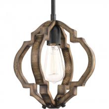 Progress P5318-71 - Spicewood Collection One-Light Gilded Iron Farmhouse Mini-Pendant Light