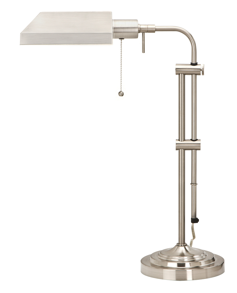 26&#34; Height Metal Table Lamp in Brushed Steel