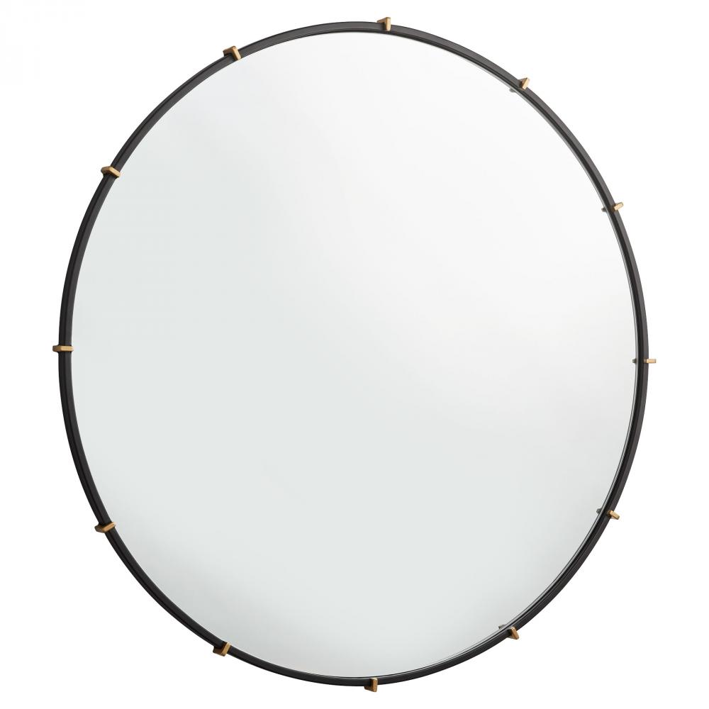 Klipp Round Mirror|Blk-Lg