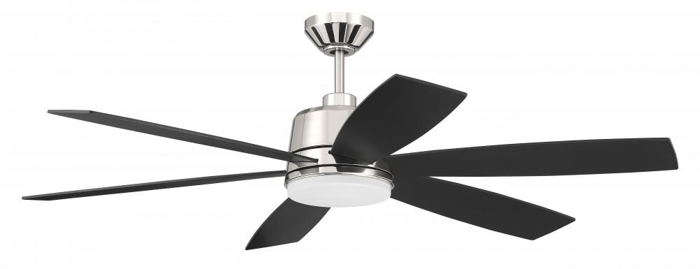 54&#34; Hogan Fan in Polished Nickel Finish, Blades Included