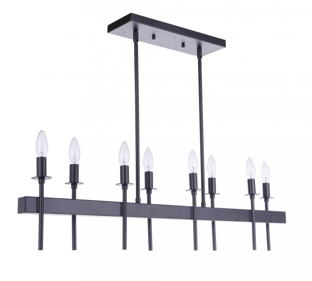 Larrson 8 Light Island in Flat Black