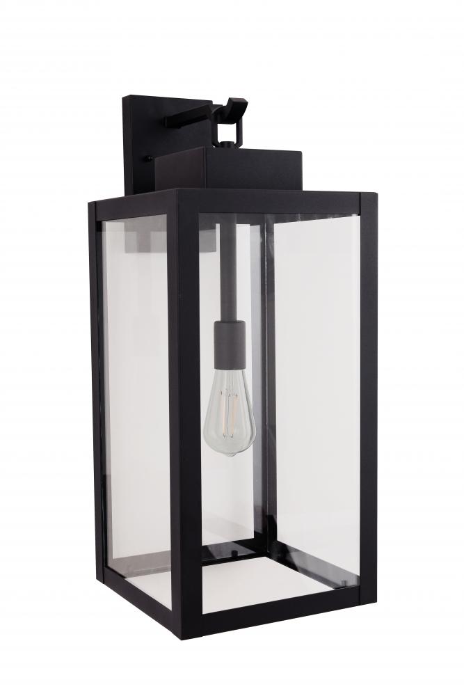 Marin 1 Light 24.25&#34; Outdoor Lantern in Textured Black