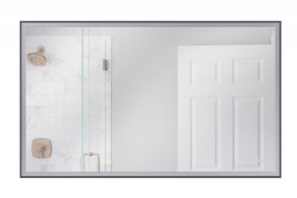 60&#34; x 36&#34; Rectangle Black Framed LED Mirror