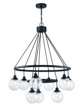 Craftmade 53329-FB - Que 9 Light Chandelier in Flat Black