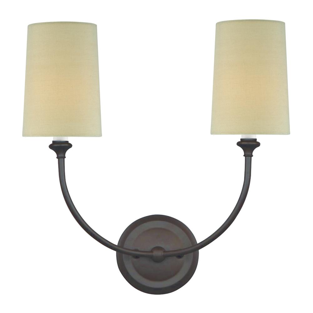 Libby Langdon Sylvan 2 Light Dark Bronze Sconce