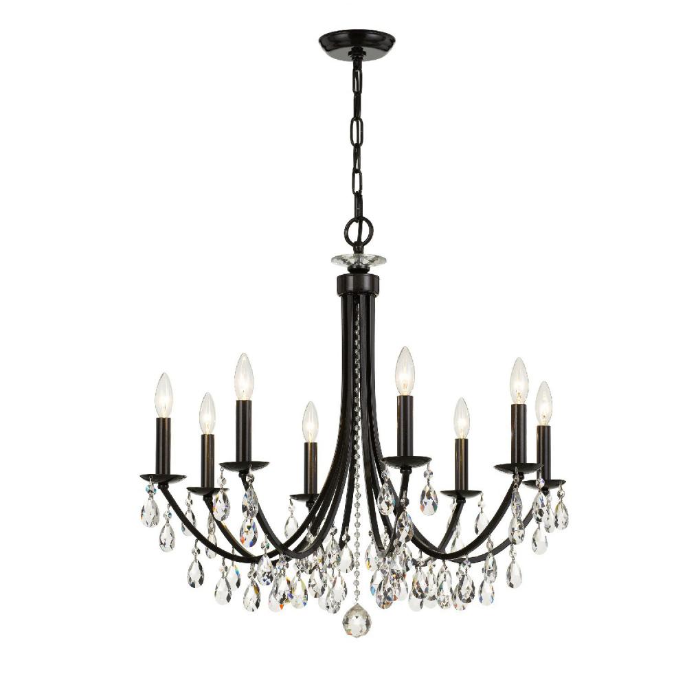 Bridgehampton 8 Light Spectra Crystal Vibrant Bronze Chandelier