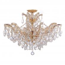 Crystorama 4439-GD-CL-S_CEILING - Maria Theresa 6 Light Swarovski Strass Crystal Gold Semi Flush Mount