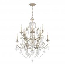 Crystorama 5119-OS-CL-S - Regis 12 Light Swarovski Strass Crystal Olde Silver Chandelier