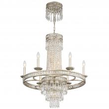 Crystorama 5266-OS-CL-MWP - Mercer 10 Light Hand Cut Crystal Olde Silver Chandelier