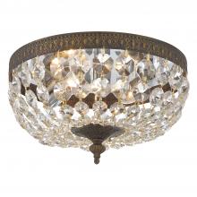 Crystorama 710-EB-CL-I - Crystorama 2 Light Clear Italian Crystal English Bronze Flush Mount