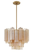 Crystorama ADD-300-AG-AM - Addis 4 Light Aged Brass Chandelier