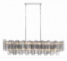 Crystorama ADD-317-CH-SM - Addis 14 Light Polished Chrome Linear Chandelier