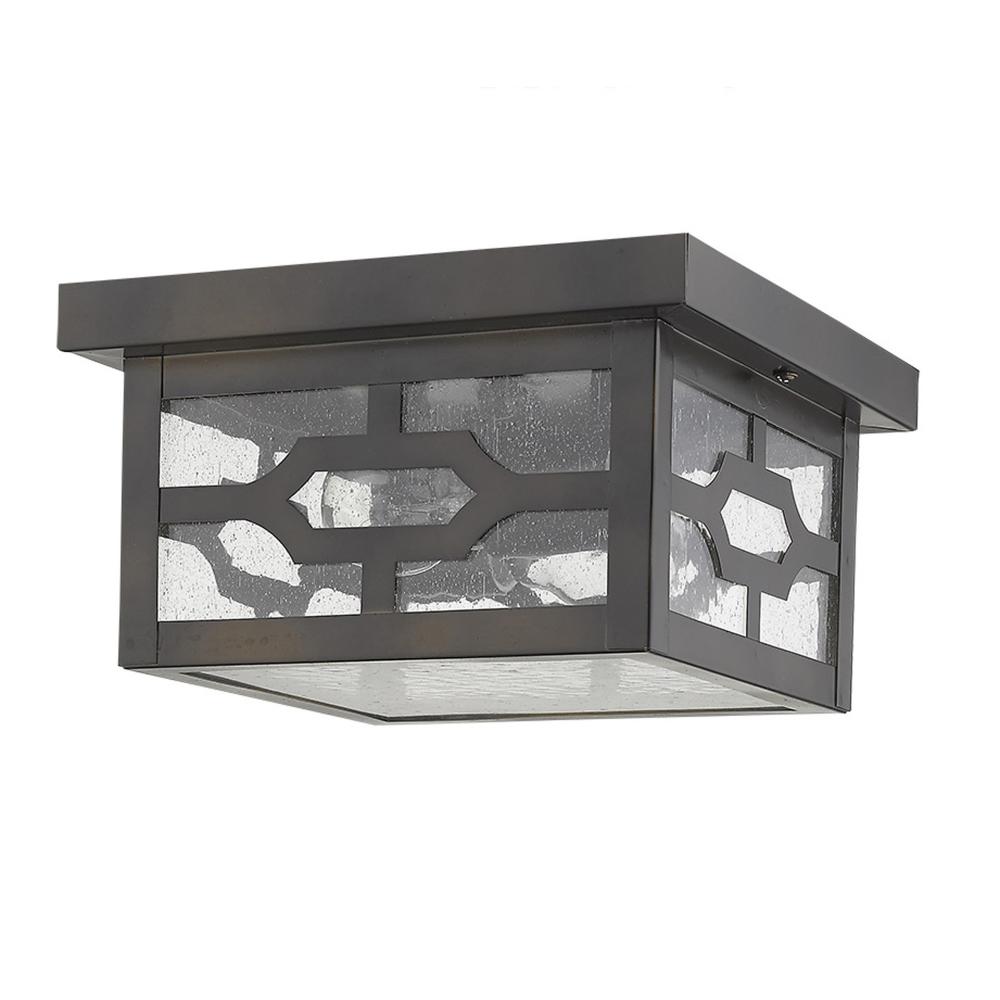 Calvert 2-Light Oil-Rubbed Bronze Flushmount