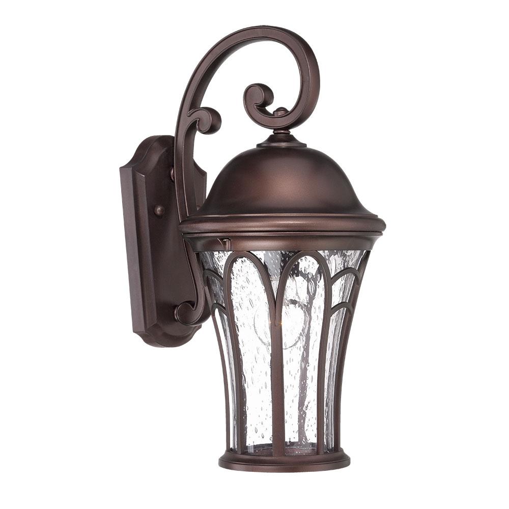 Highgate Collection Wall Lantern 1-Light Outdoor Architectural Bronze Light Fixture