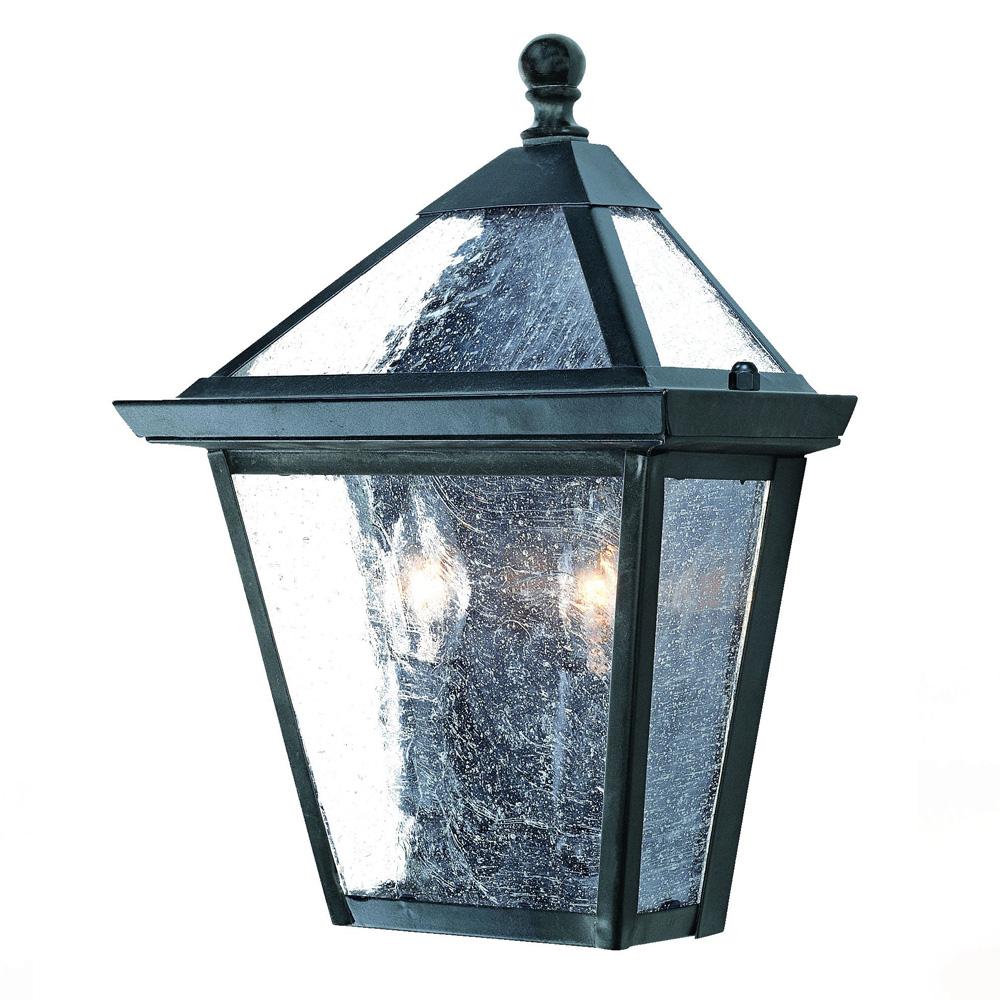 Bay Street Collection Wall-Mount 2-Light Outdoor Matte Black Light Fixture