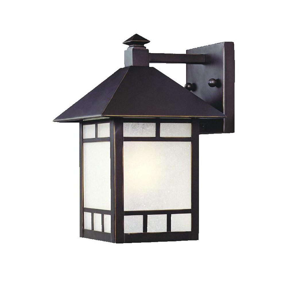 Artisan Collection Wall-Mount 1-Light Outdoor Architectural Bronze Light Fixture