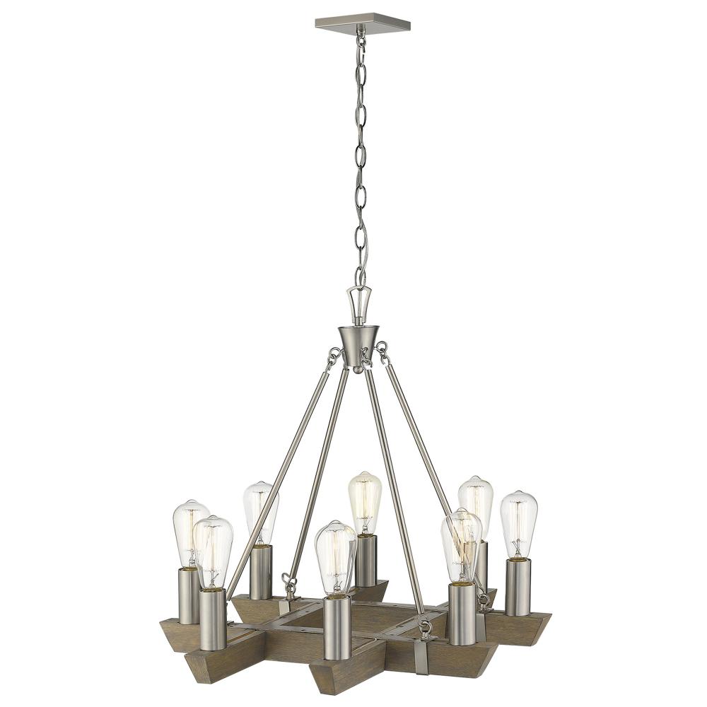 Finnick 8-Light Satin Nickel Chandelier