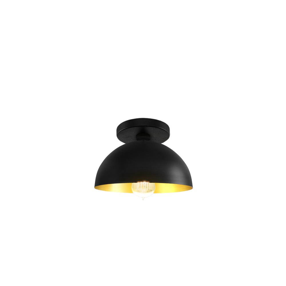 Elias 9&#34; 1-Light Dome Semi-Flush