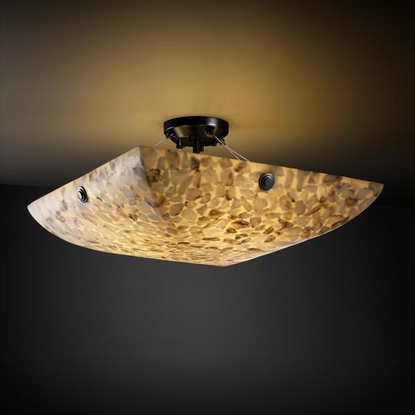 24&#34; Semi-Flush Bowl w/ CONCENTRIC CIRCLES FINIALS