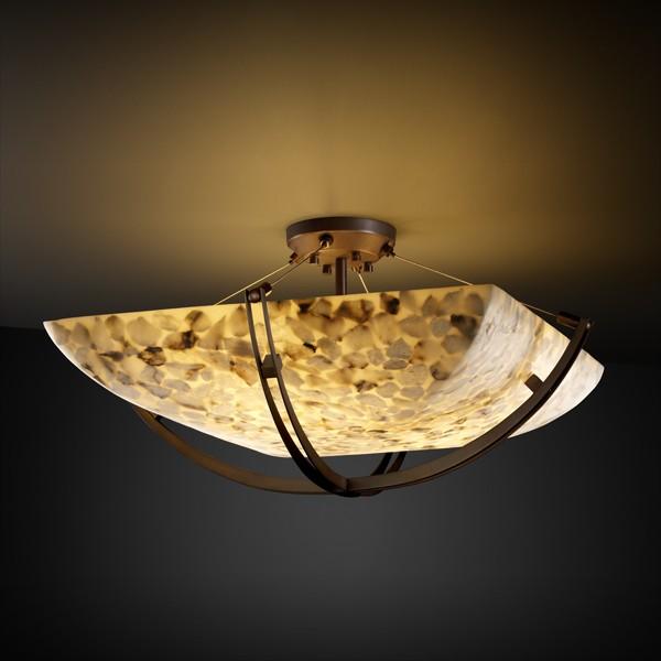 24&#34; LED Semi-Flush Bowl w/ Crossbar