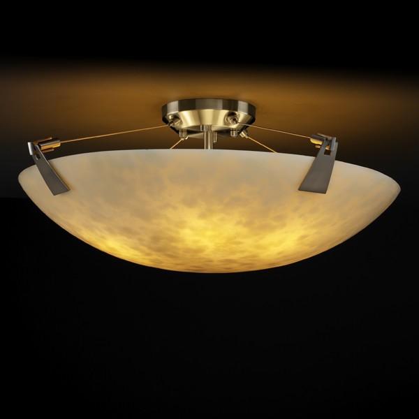 24&#34; Semi-Flush Bowl w/ Tapered Clips