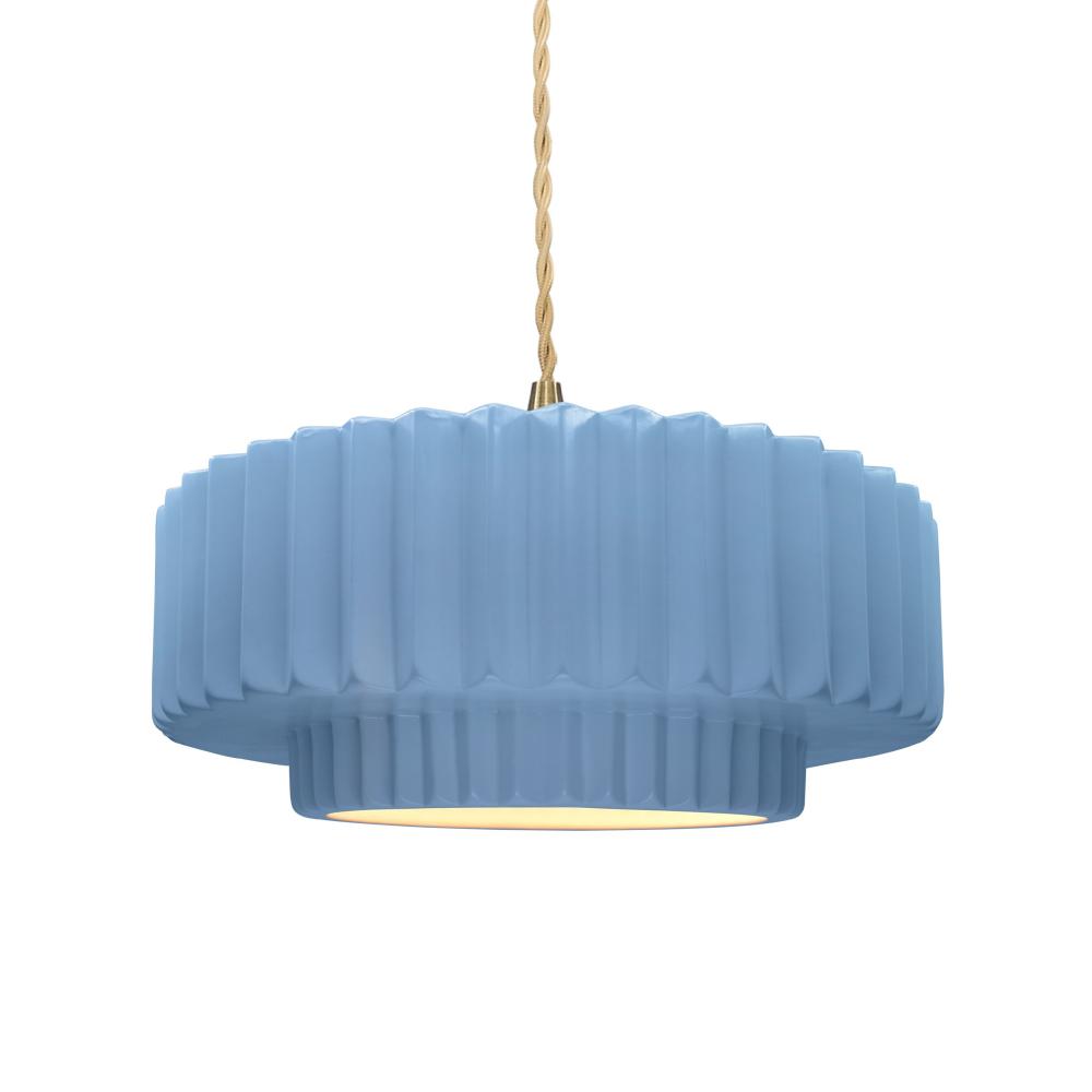 Medium Tier Pleated 1-Light Pendant