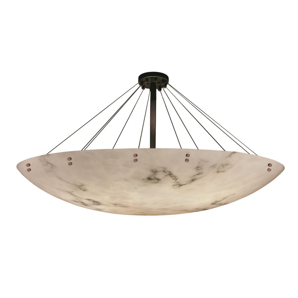 72&#34; Round Semi-Flush Bowl w/ Finials