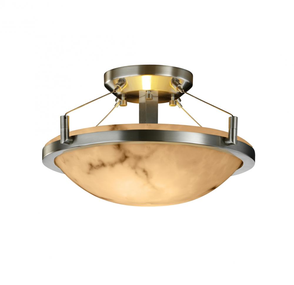 14&#34; LED Semi-Flush Bowl w/ Ring