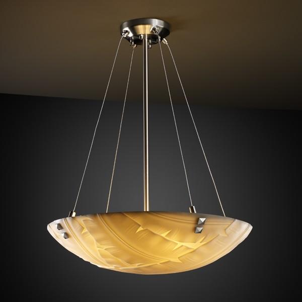 24&#34; Pendant Bowl w/ PAIR SQUARE FINIALS