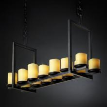  CNDL-8769-10-AMBR-MBLK - Dakota 14-Light Bridge Chandelier (Short)