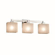 Justice Design Group FSN-8433-55-WEVE-CROM - Regency 3-Light Bath Bar