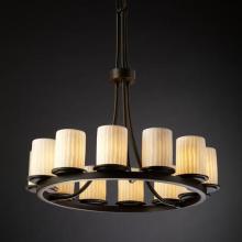 Justice Design Group POR-8763-10-WAVE-MBLK - Dakota 12-Light Ring Chandelier (Tall)