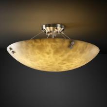 Justice Design Group CLD-9651-35-NCKL-F6 - 18" Semi-Flush Bowl w/ CONCENTRIC CIRCLES FINIALS