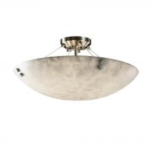 Justice Design Group CLD-9652-35-DBRZ-F3 - 24" Semi-Flush Bowl w/ Pair Square w/ Points Finials