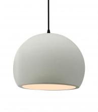 Justice Design Group CER-6535-MAT-MBLK-BKCD - Large Globe 1-Light Pendant