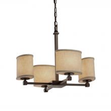 Justice Design Group FAB-8420-30-CREM-DBRZ - Tetra 5-Light Chandelier